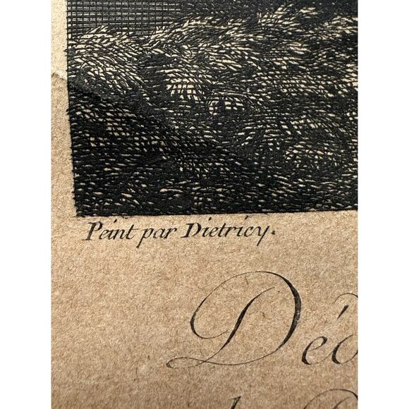 18th C Engraving “L’Approche du Camp” after Dietricy by C. Le Vasseur Paris - Picture 2 of 16